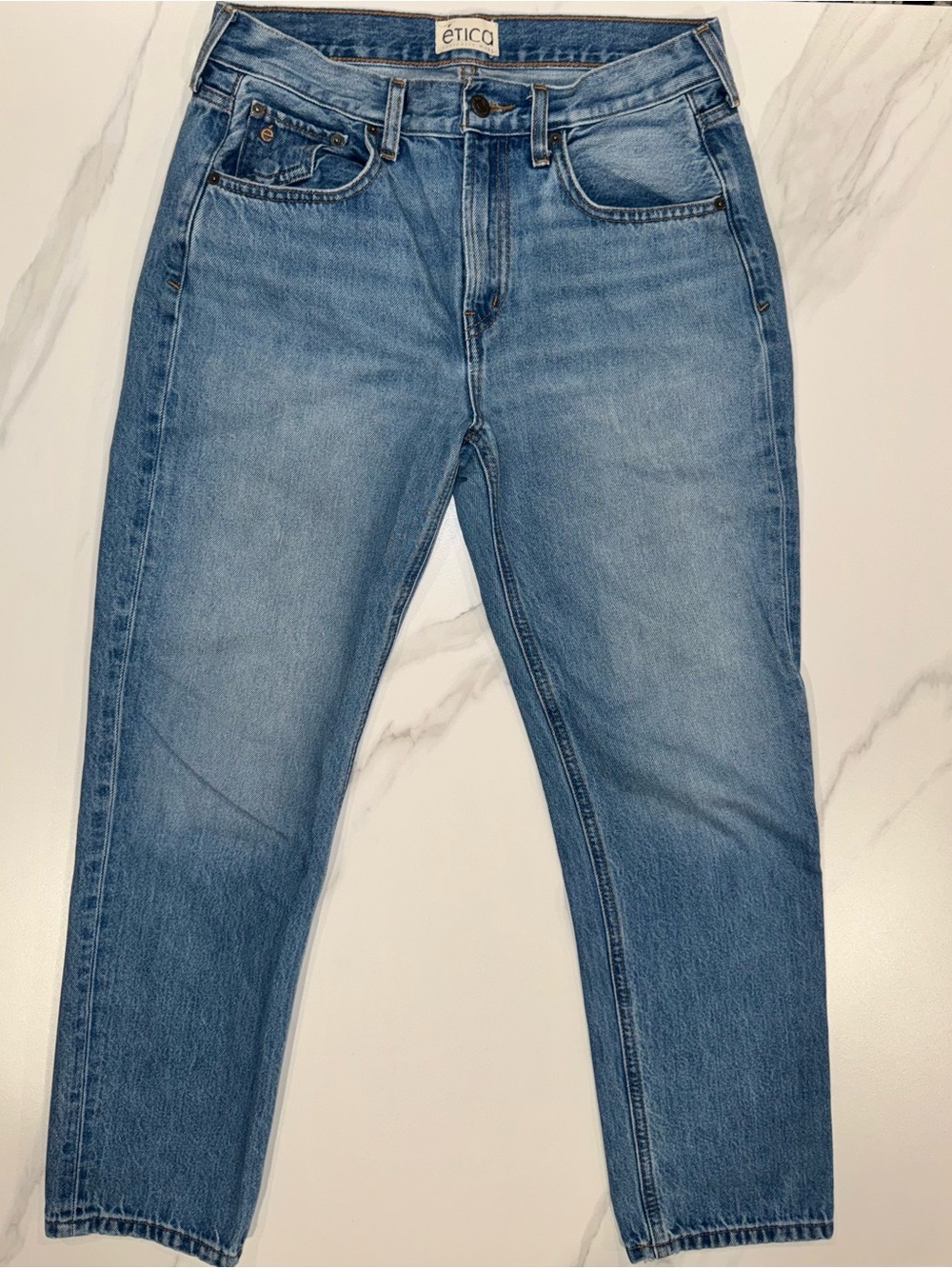 Etica Light Blue Slim Straight Jeans